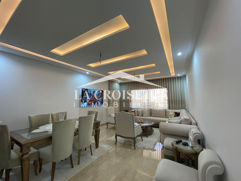 Appartement meublé S+2 avec terrasse à Ain Zaghouan Nord